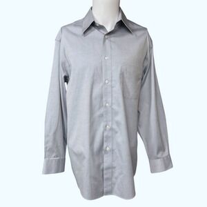 ENRO Men's 80s 2 Ply Pinpoint Non-Iron Shirt Tailored Fit Formal Dress Shirt 15½